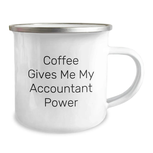 Funny Accountant Gifts for Birthday - 'Coffee Gives Me My Accountant Power' Camping Mug for Men Friends Family Coworkers - Image 2
