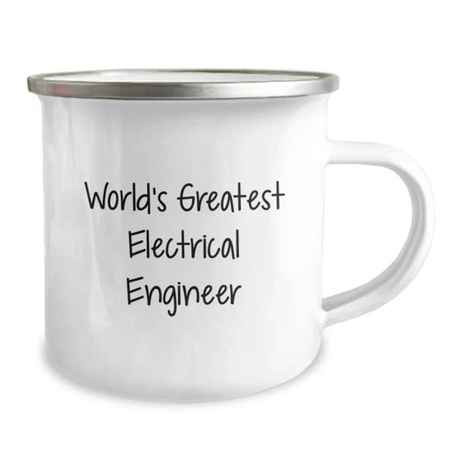 Electrical Engineer Funny Gifts for Him from Friends on Birthday, Camping Mug with Quote 'World's Greatest Electrical Engineer', 12 oz Stainless Steel - Image 2