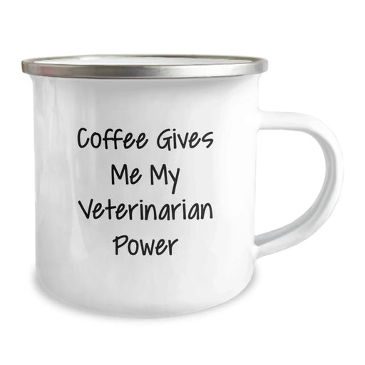 Funny Veterinarian Gifts from Friends, Christmas Unique Mugs for Men Veterinarians, Coffee Gives Me My Power Camping Mug - Image 2