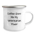 Funny Veterinarian Gifts from Friends, Christmas Unique Mugs for Men Veterinarians, Coffee Gives Me My Power Camping Mug - Image 2