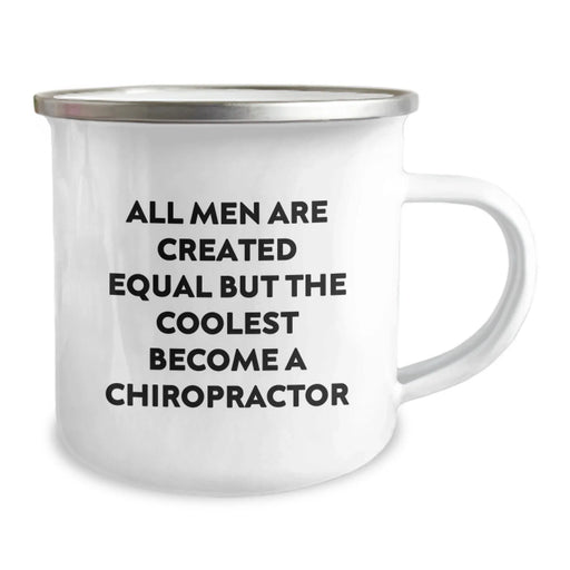Chiropractor Gifts for Men, Funny Quote, 'All Men Are Created Equal But The Coolest Become A Chiropractor' Christmas Unique Mugs for Chiropractors - Image 2