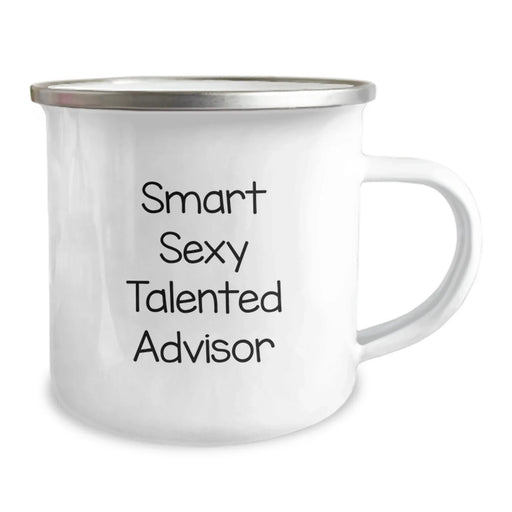 Funny Advisor Gifts from Friends, Unique Birthday Unique Gifts for Men, Smart Sexy Talented Advisor Camping Mug - Image 2