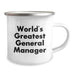 Funny General Manager Gifts from Friends, Unique World's Greatest General Manager Camping Mug for Birthday, 12 oz Stainless Steel with Enamel Finish - Image 2