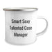 Funny Quotes for Case Manager, Birthday Unique Gifts for Case Manager, Stainless Steel Camping Mug - Image 2