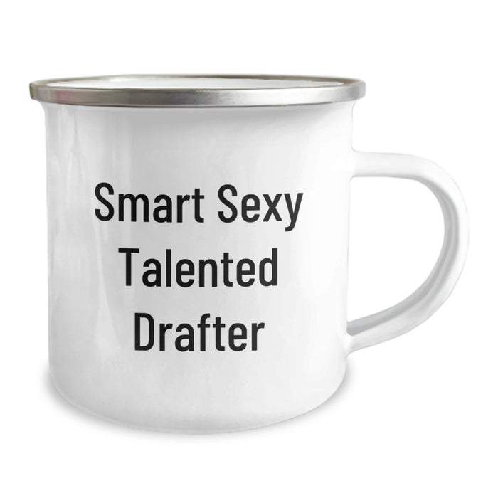Funny Drafter Gifts for Men, Smart Sexy Talented Drafter Camping Mug, Christmas Unique Presents from Family - Image 2