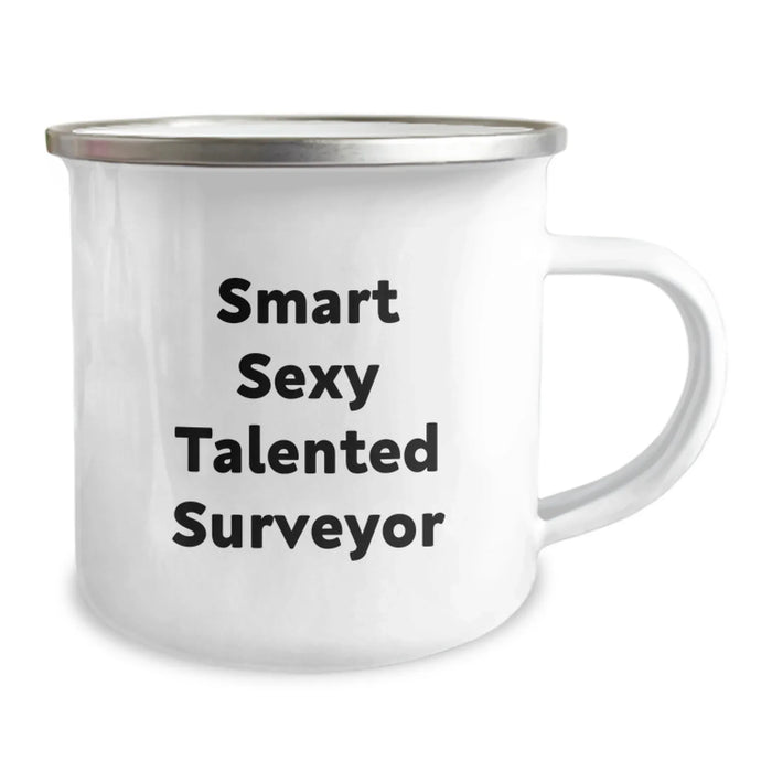 Funny Surveyor Gifts for Men - Smart Sexy Talented Surveyor Camping Mug, Christmas Unique Gifts from Friends, Perfect for Surveyors - Image 2
