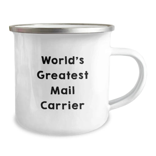 Funny Mail Carrier Gifts from Friends and Family, Christmas Unique Ideas for World's Greatest Mail Carrier Camping Mug - Image 2