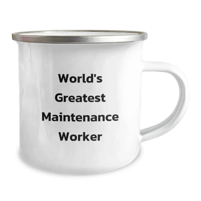 Funny Maintenance Worker Gifts for Men, 'World's Greatest Maintenance Worker' Christmas Unique Mugs from Friends - Image 2