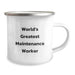 Funny Maintenance Worker Gifts for Men, 'World's Greatest Maintenance Worker' Christmas Unique Mugs from Friends - Image 2