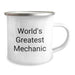 Funny Mechanic Gifts from Men for the World's Greatest Mechanic Camping Mug, Unique Christmas Memorable Presents for Mechanic Friends, Stainless Steel Enamel Finish - Image 2