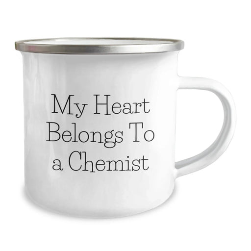Funny Chemist Gifts from Men to Women - Camping Mug for Chemist Enthusiasts - My Heart Belongs To A Chemist Christmas Unique - Image 2
