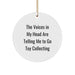 Funny Toy Collecting Inspirations for Friends and Family, 'The Voices In My Head Are Telling Me To Go Toy Collecting', Circle Ornament, Gifts from Family to Friends, Christmas Unique Gifts - Image 1