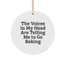 Funny Baking Circle Ornament Gifts from Friends for Baking Enthusiasts, The Voices In My Head Are Telling Me To Go Baking Christmas Unique Gifts - Image 1