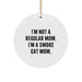 Funny Smoke Cat Mom Christmas Circle Ornament Gifts from Friends for Women - Image 1