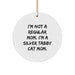 Funny Silver Tabby Cat Mom Gifts from Friends for Family Christmas Unique Ornament - 'I'm Not A Regular Mom. I'm A Silver Tabby Cat Mom.' - Image 1