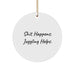 Funny Juggling Circle Ornament, Shit Happens Gifts from Friends, Juggling Help for Men, Unique Christmas Unique Gifts for Juggling Lovers - Image 1
