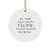 Funny Radiation Therapist Gifts from Friends, Gifts for Radiation Therapist, Circle Ornament, Retired Radiation Therapist Figure It Out Yourself, Christmas Unique Gifts - Image 1