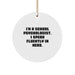 Funny School Psychologist Gifts from Family, Christmas Unique Circle Ornaments with I'm A School Psychologist. I Speak Fluently In genius. - Image 1