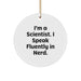 Funny Scientist Circle Ornament, Gifts from Friends, Christmas Unique Gifts for Scientist Men - Image 1
