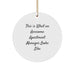 Funny Apartment Manager Gifts for Christmas - 'This Is What An Awesome Apartment Manager Looks Like' Circle Ornament from Friends to Family - Image 1
