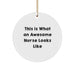 Funny Nurse Gifts Christmas Circle Ornament, Gifts from Family to Nurse, This 'Is What An Awesome Nurse Looks Like' Inspirational Quote - Image 1
