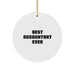 Funny Accountant Gifts, Best Accountant Ever Quotes, Circle Ornament for Christmas Unique Gifts from Friends to Family - Image 1
