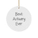 Funny Actuary Gifts for Men, Best Actuary Ever Circle Ornament, Christmas Unique Gifts from Friends, Family to Actuary - Image 1