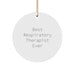 Funny Inspirational Gifts from Friends for Respiratory Therapist Christmas Ornaments Best Therapist Ever Circle Ornament - Image 1