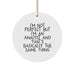 Funny Analyst Gifts for Coworkers - Christmas Unique Office Decor, I'm Not Perfect But I'm An Analyst And That's Basically The Same Thing Circle Ornament - Image 1