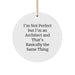Funny Architect Christmas Unique Gifts for Men from Friends - Circle Ornament, 'I'm Not Perfect But I'm An Architect' - Image 1