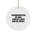 Funny Chiropractor Gifts for Men by Chiropractor By Day, World's Best Dad By Night. Christmas Unique Circle Ornaments - Image 1