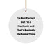 Funny Mechanic Gifts from Friends for Mechanic - I'm Not Perfect Circle Ornament, Mechanic Humor Christmas Unique Gift for Men - Image 1