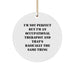 Funny Occupational Therapist Gift, Circle Ornament for Christmas Unique Gifts from Friends to Occupational Therapist, I'm Not Perfect But I'm An Occupational Therapist - Image 1