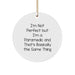 Funny Rescue Worker Gifts for Men from Friends - Rescue Worker Circle Ornament, 'I'm Not Perfect But I'm A Rescue Worker' Christmas Unique Gifts - Image 1