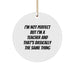 Funny Teacher Gifts from Men, Women, or Family, Unique Christmas Unique Circle Ornaments for Teacher Friends, Coworkers, or Family - Image 1