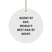 Agent Circle Ornament, Gifts from Men to Agent, Funny Quote, Christmas Unique Gifts - Image 1