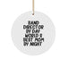 Funny Band Director Gifts by Day, World's Best Mom Circle Ornament for Christmas - Gifts from Mom to Band Director - Image 1