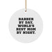 Barber Gifts by Day, World's Best Mom By Night. Circle Ornament for Christmas - Image 1