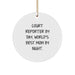 Fun Court Reporter Gifts from Mom Circle Ornament for Christmas Unique Presents - Image 1
