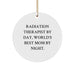 Funny Radiation Therapist Gifts from Family - World's Best Mom Circle Ornament for Radiation Therapist By Day, Women, Christmas Unique Gifts - Image 1