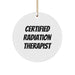 Funny Radiation Therapist Christmas Unique Gifts for Men, Women, Friends, Coworkers - Certified Radiation Therapist Circle Ornament, Gifts from Family, Gifts for Radiation Therapist - Image 1