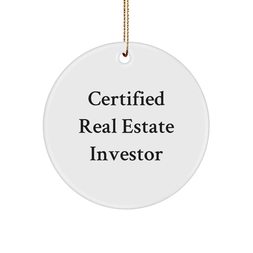 Funny Real Estate Investor Gifts from Friends to Family - Circle Ornament for Christmas - Image 1