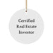 Funny Real Estate Investor Gifts from Friends to Family - Circle Ornament for Christmas - Image 1