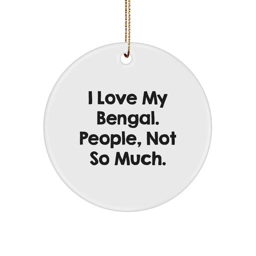 Funny Bengal Cat Circle Ornament Gifts from Friends for Bengal Cat Lovers Christmas Unique Decorations - Image 1