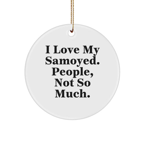 Funny Samoyed Dog Gifts from Men to Family Members for Christmas Unique Decorations - Image 1