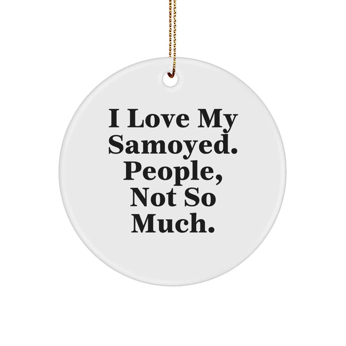 Funny Samoyed Dog Gifts from Men to Family Members for Christmas Unique Decorations - Image 1