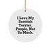 Funny Scottish Terrier Dog Lover Gifts for Men Women Friends Family - Unique Circle Ornament with I Love My Scottish Terrier People Not So Much Quote, Christmas Unique Gifts from Friends and Family - Image 1