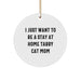 Funny Tabby Cat Gifts for Mom - Circle Ornament 'I Just Want To Be A Stay At Home Tabby Cat Mom' - White, Christmas Ornaments for Women, Girls, Friends - Image 1
