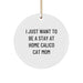 Calico Cat Mom, Funny Calico Cat Gifts for Women, Christmas Unique Gifts from Women to Women, 'I Just Want To Be A Stay At Home Calico Cat Mom' Circle Ornament - Image 1