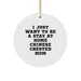 Chinese Crested Dog Mom's Delight, Funny Quote Circle Ornament, Gifts from Family to Friends, Christmas Unique - Image 1